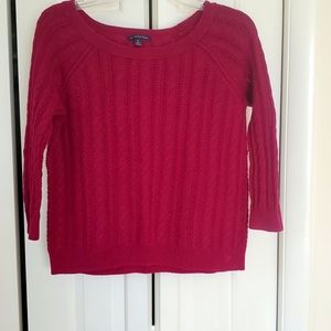 American Eagle Outfitters Magenta Knit Sweater